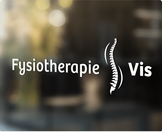 Logo design Fysiotherapie Vis Code Blauw
