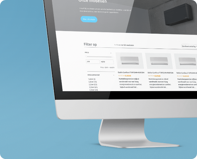 Uw Airco webdesign webdevelopment Code Blauw