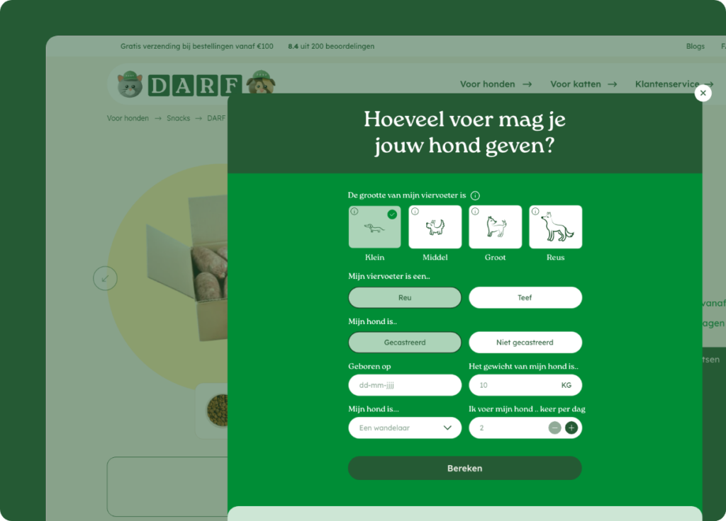 De darf voerwijzer gemaakt door Code Blauw