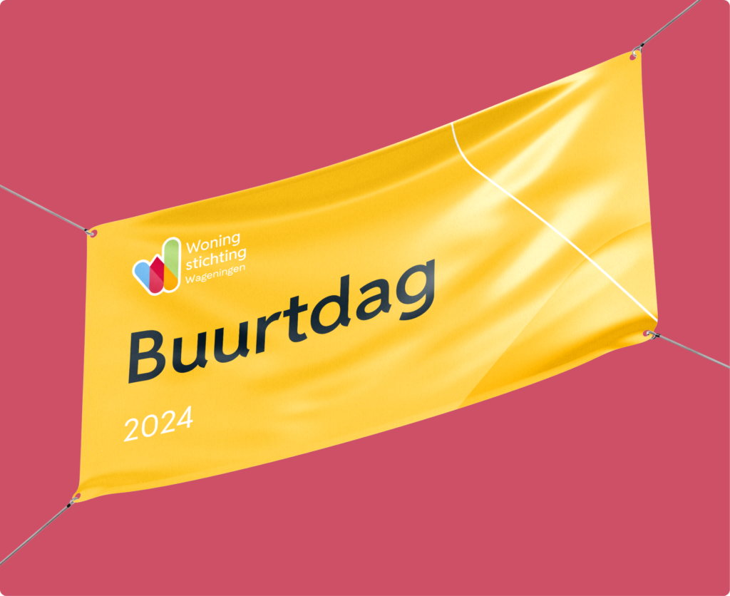 Foto van een banner voor Woningstichting Wageningen