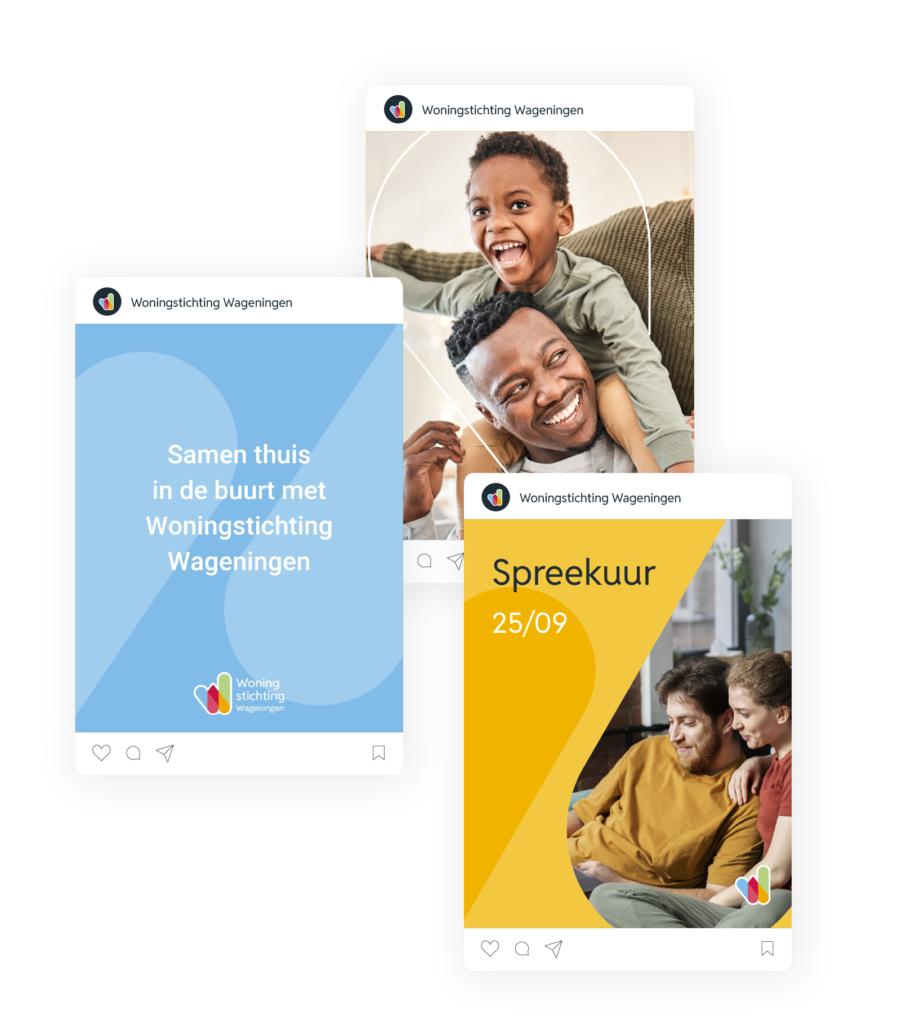 Foto van social media template voor Woningstichting Wageningen