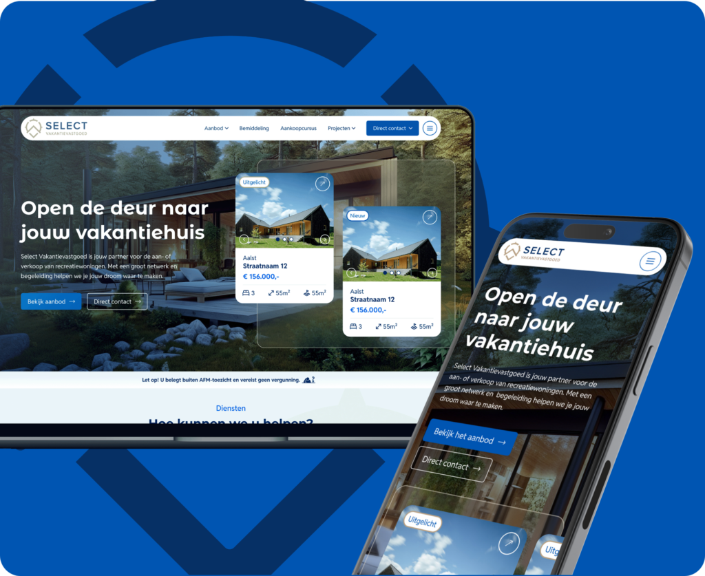 Webdesign voor Select Vakantievastgoed